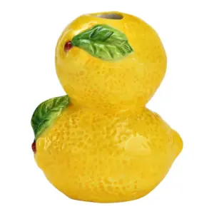 Vas i Keramik - 2 Citroner - Höjd 9 cm