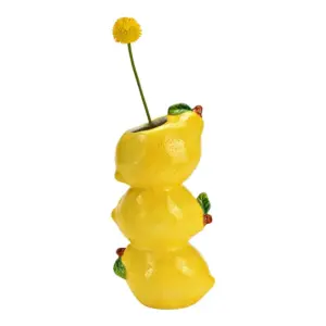 Vas i Keramik - 3 Citroner - Höjd 21 cm