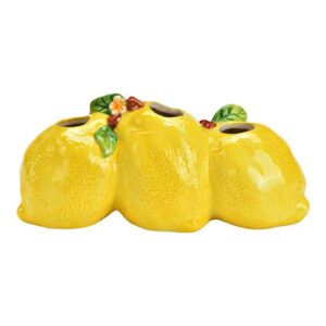 Vas i Keramik - 3 Citroner, Liggandes - 24 x 10 cm