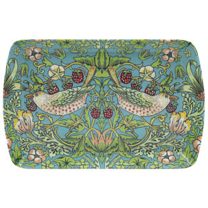 William Morris - Bricka - Strawberry Thief, Blå - 21x14 cm