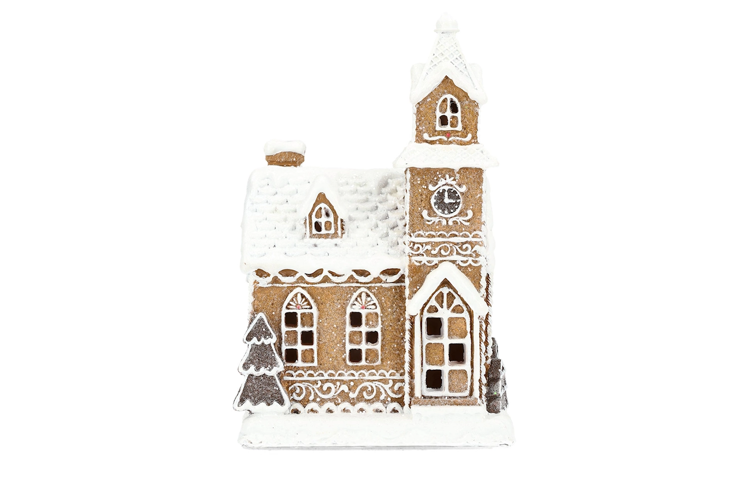 LED Lykta Pepparkakskyrka – Juldekoration