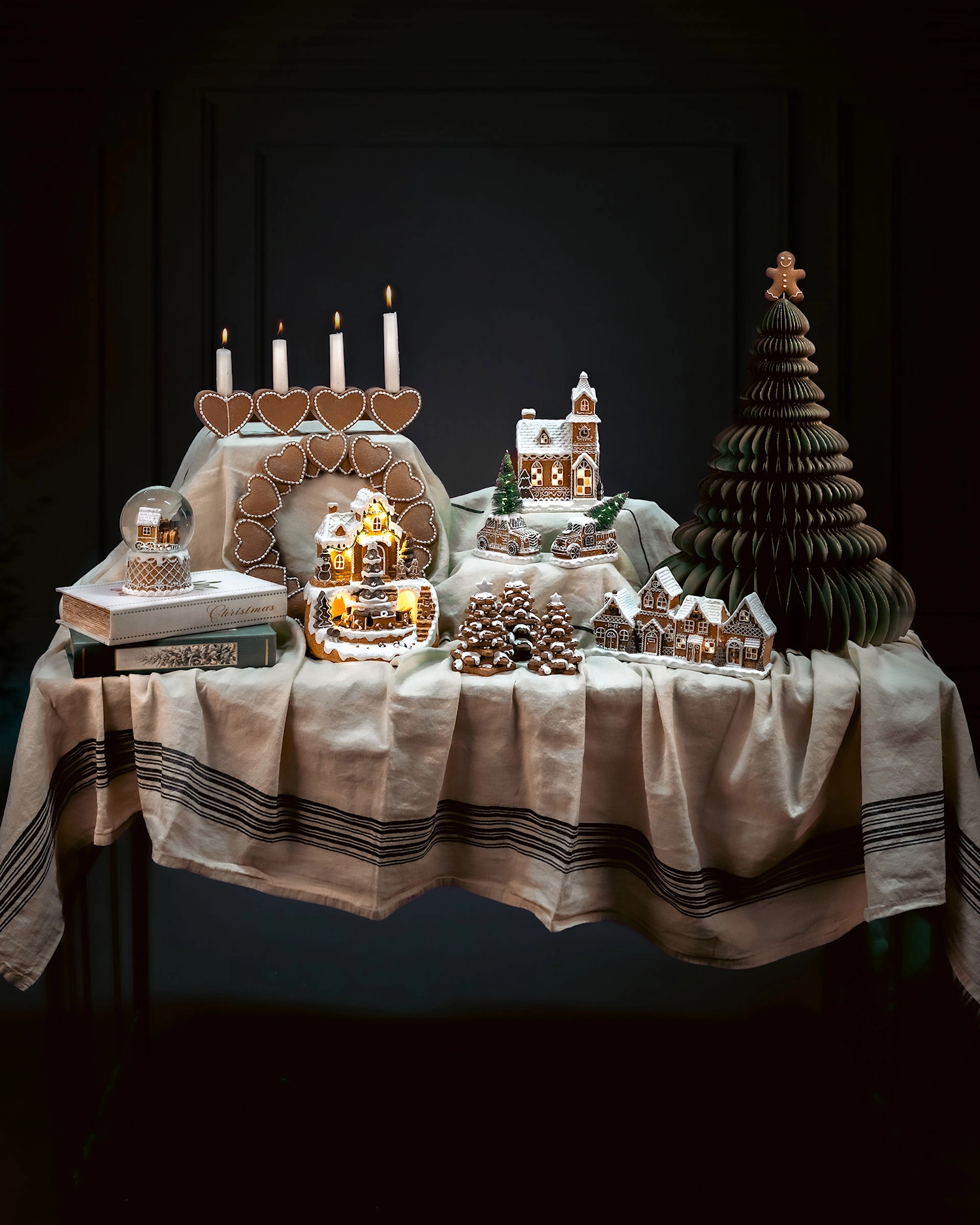 LED Lykta Pepparkakskyrka – Juldekoration
