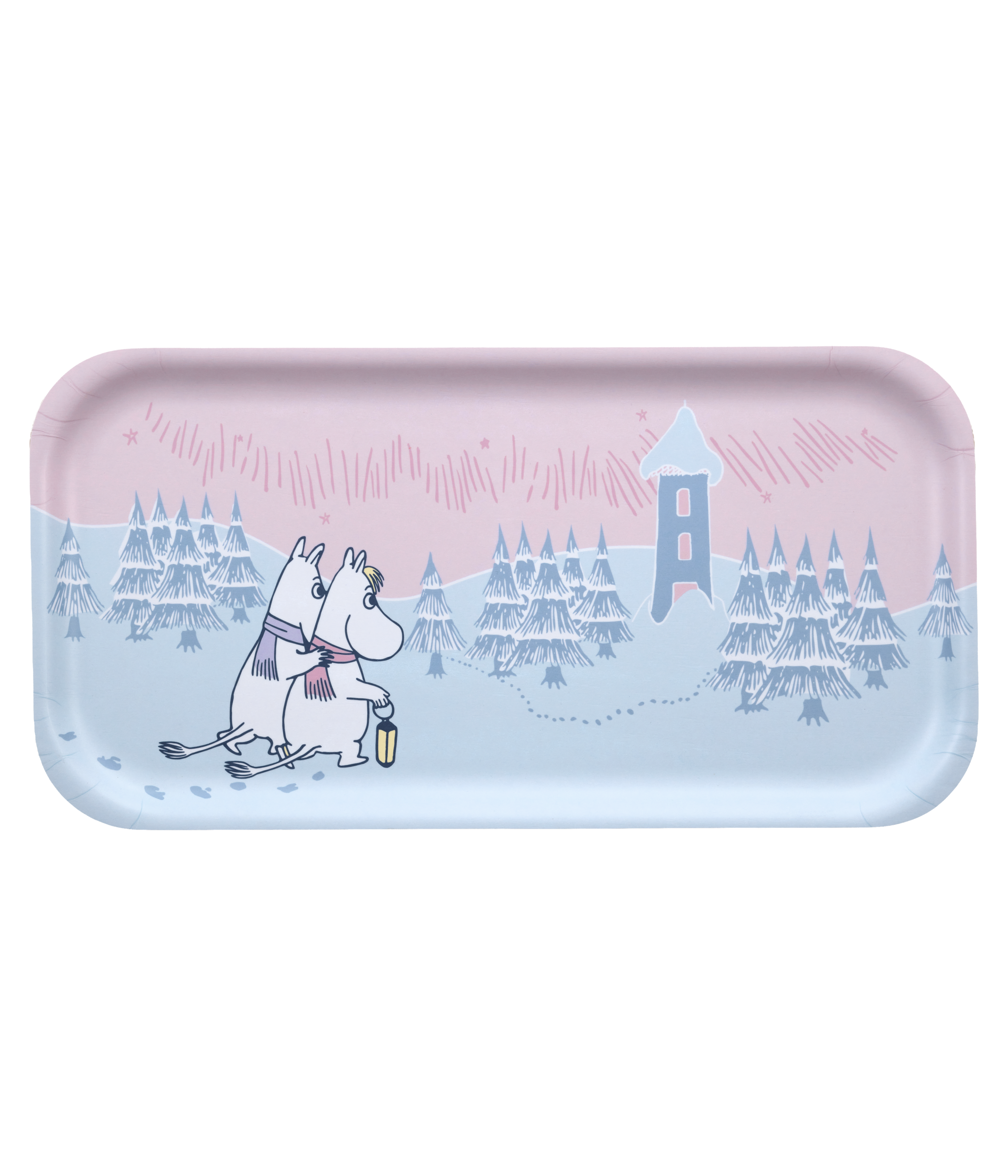 Mumin Bricka - Frostig Vinterdag, 43 x 22 cm