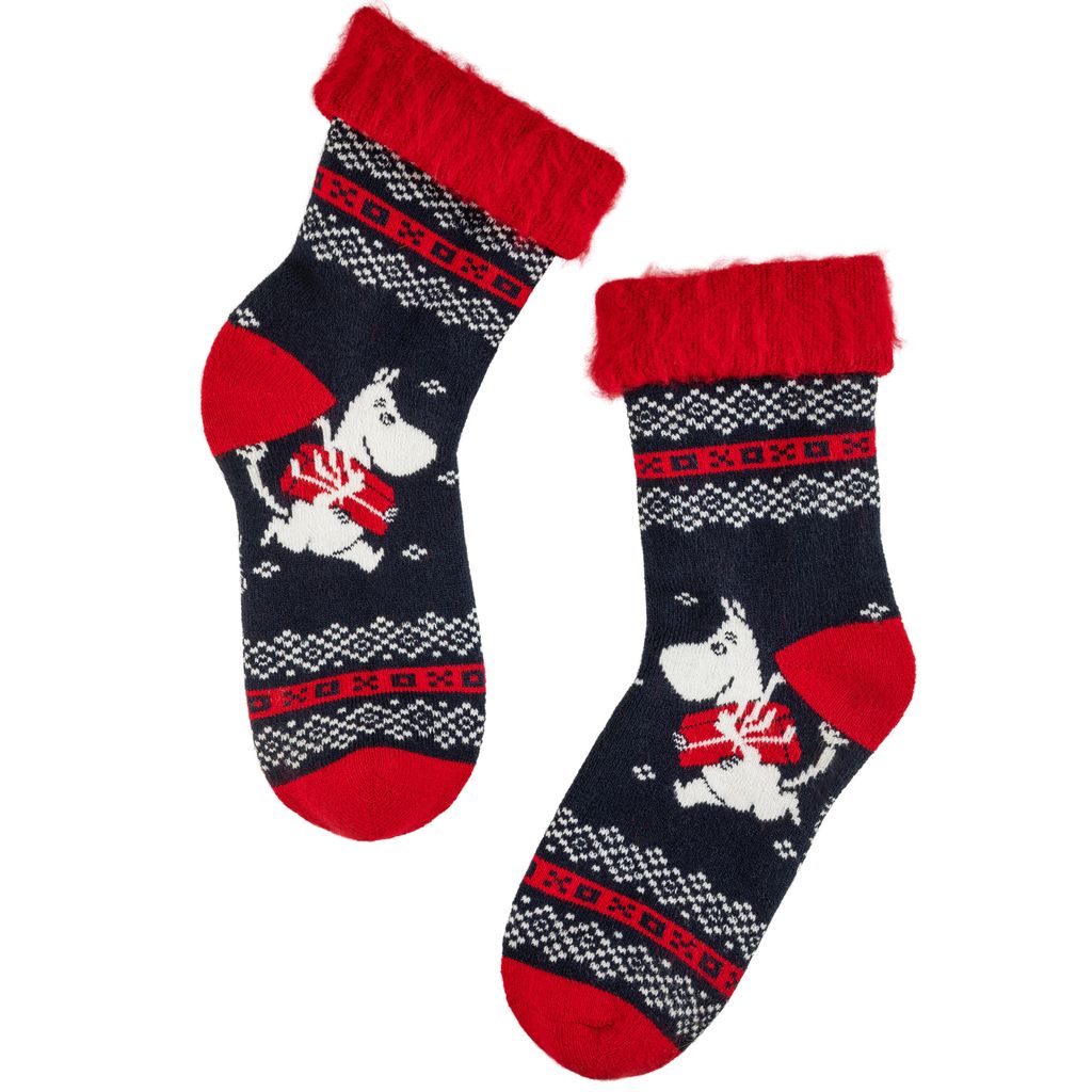 Mumin Fluffiga Sockor - Mumintrollet - Blå, Flera Storlekar
