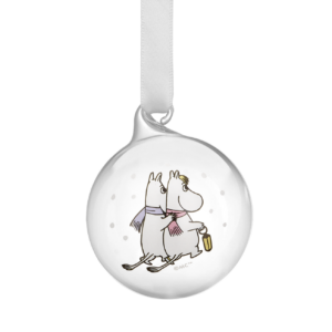 Mumin Julkula - Frostig Vinterdag - Mumintrollet & Snorkfröken - 5 cm