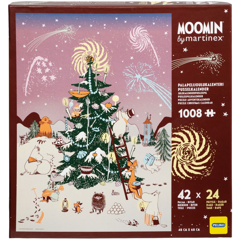 Mumin adventspussel med 24 små askar och