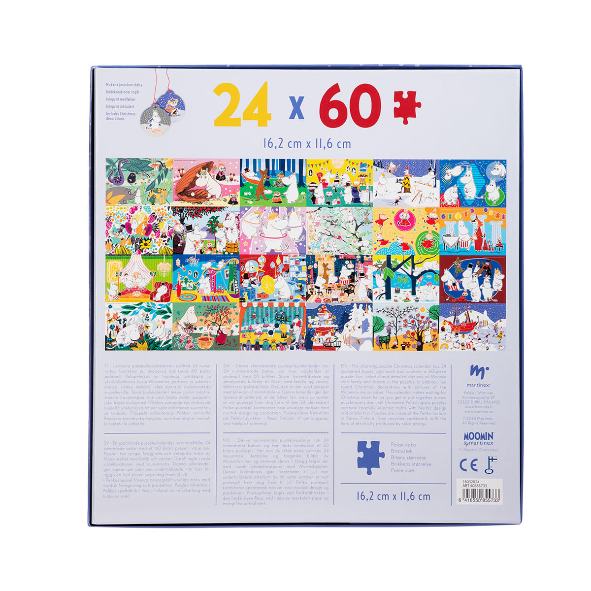 Mumin Pusselkalender - Adventskalender - 24 x 60 bitar