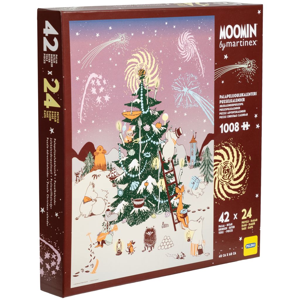 Mumin Pusselkalender - Adventskalender - Julgran, 1008 bitar