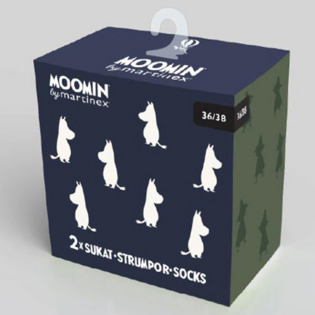 Mumin Strumpor 2-pack - Vänner – Gåvoset, Storl. 42-46